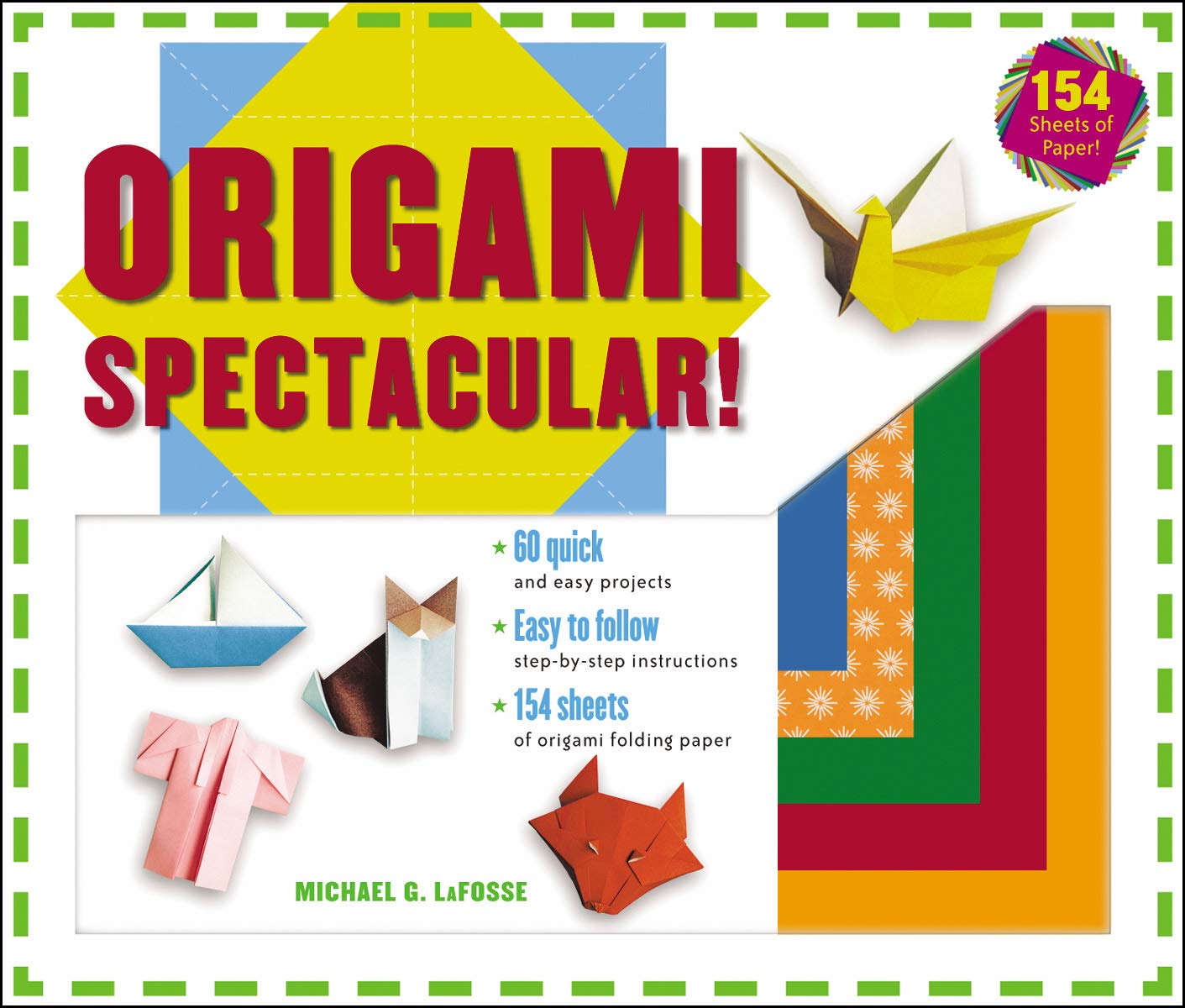 Origami Spectacular! Kit: [Origami Kit with Book, 154 Papers, 60 Projects],Used