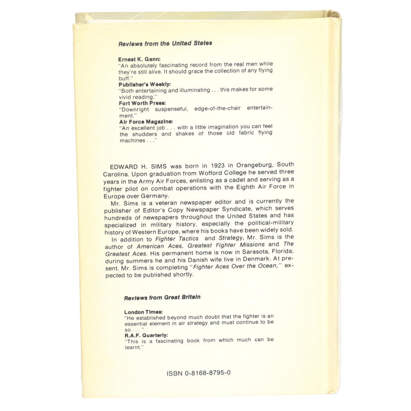 Fighter Tactics and Strategy, 19141970,New