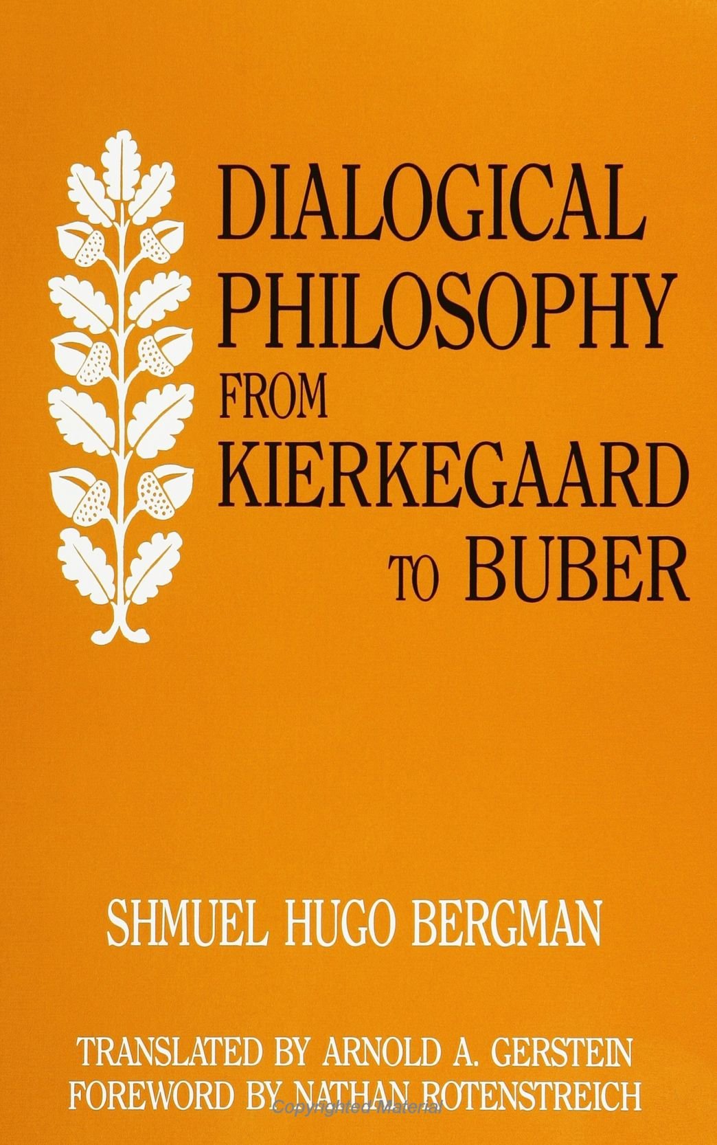 Dialogical Philosophy from Kierkegaard to Buber (SUNY Series in Jewish Philosophy)