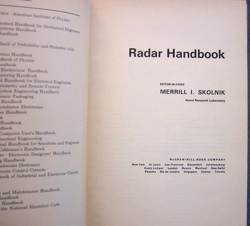 Radar Handbook,New