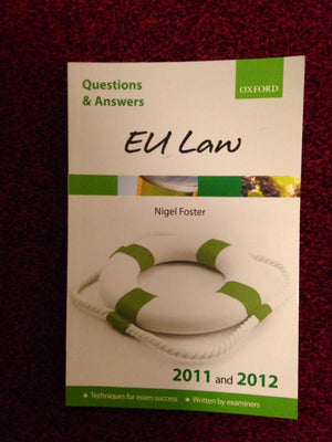 Q & A EU Law 2011 and 2012 (Questions & Answers Series),Used