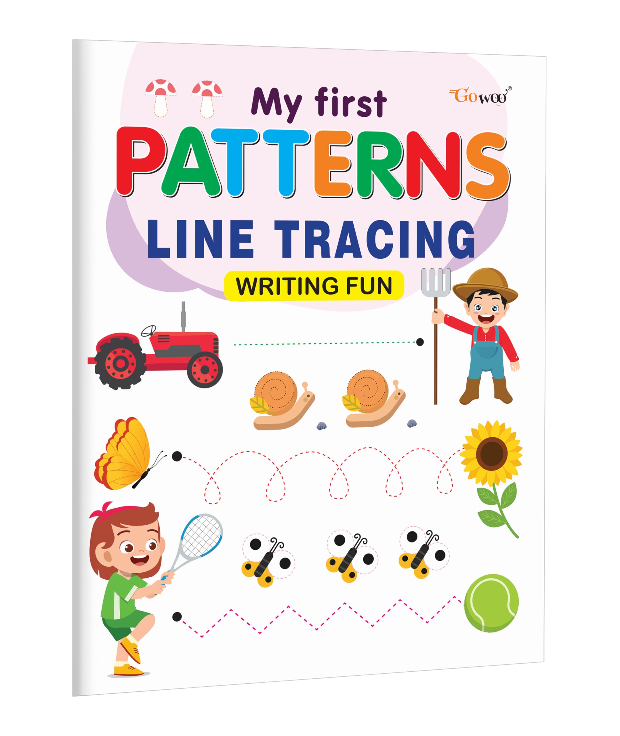 My First Line Tracing Patterns Writing Fun : Educational Activity Book For Toddlers, Toddler Learning And Color Book, First Words Coloring Book For Children, ChildrenS First Learning Book