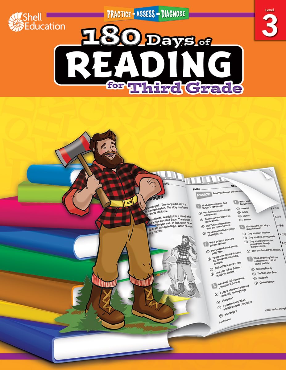 180 Days?: Reading for 3rd Grade Practice Workbook for Classroom and Home, Cool and Fun Practice Created by Teachers,New