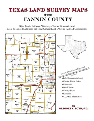 Texas Land Survey Maps for Fannin County,Used