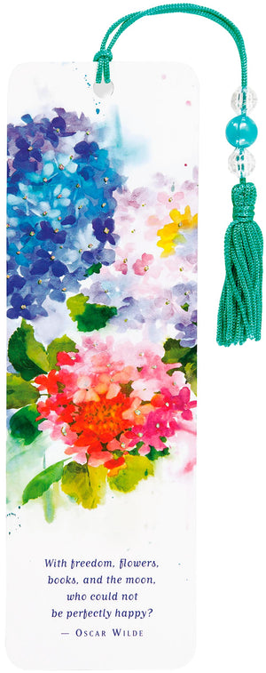 Hydrangeas Beaded Bookmark,New