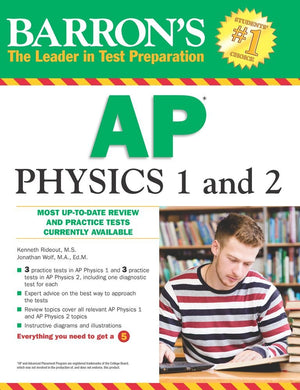 Barron's AP Physics 1 and 2,Used