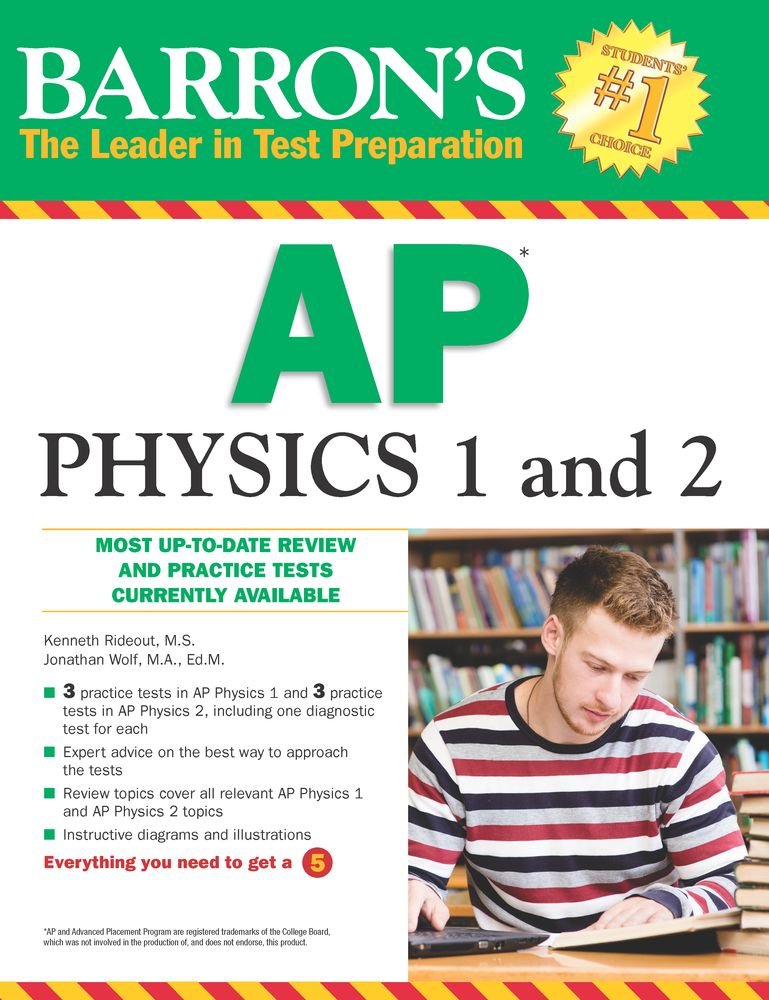 Barron's AP Physics 1 and 2,Used