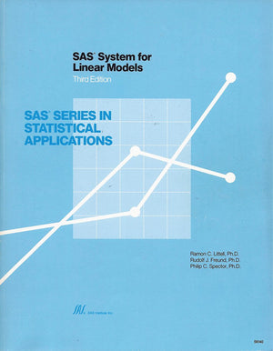 Sas System For Linear Models, Third Edition,New