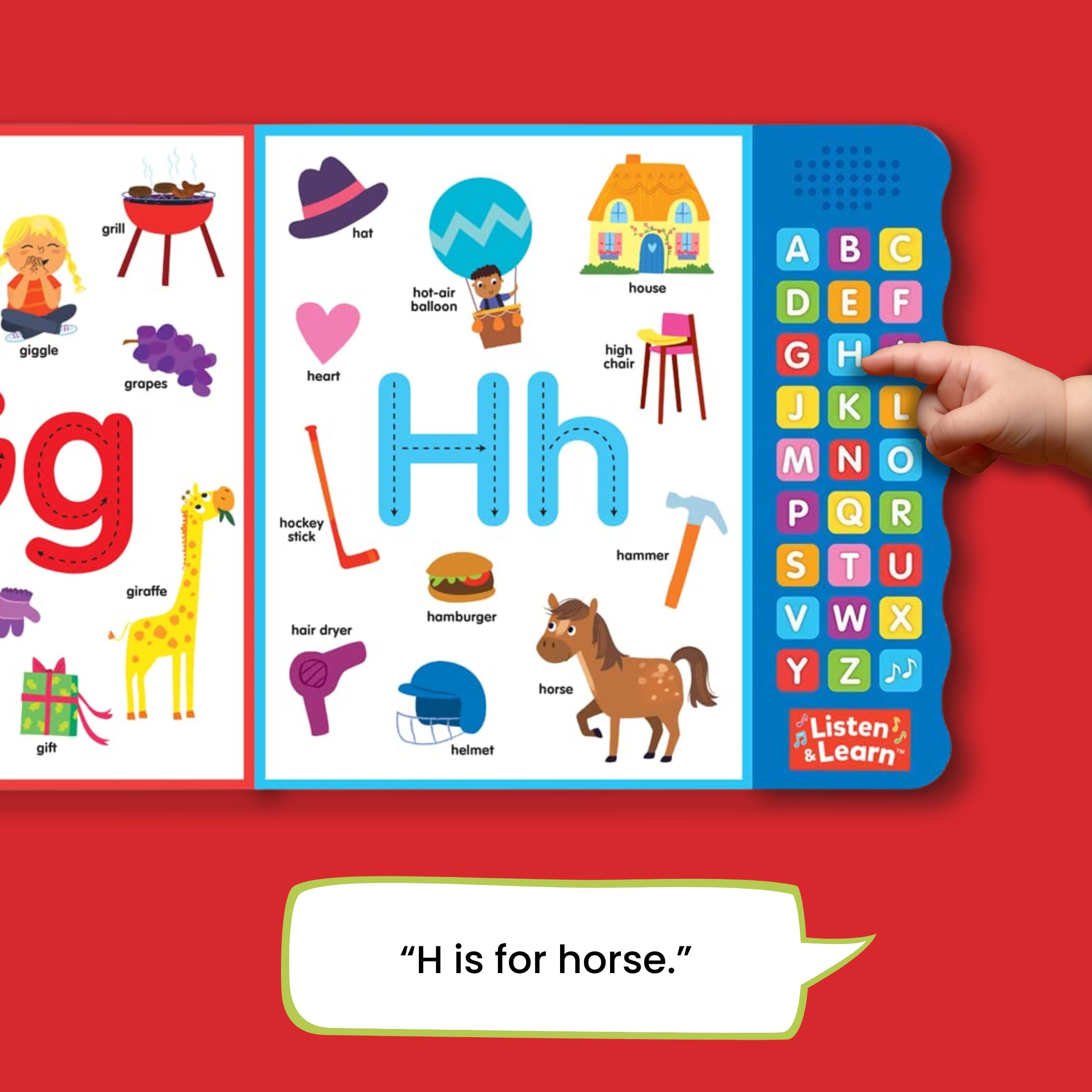 Lets Learn ABCs - Interactive Toddler Sound Book with 27 Buttons  Tracing, Alphabet Song, Childrens Board Book  Learn Letters & First Words  Fun Learning Activities for Boys & Girls-New