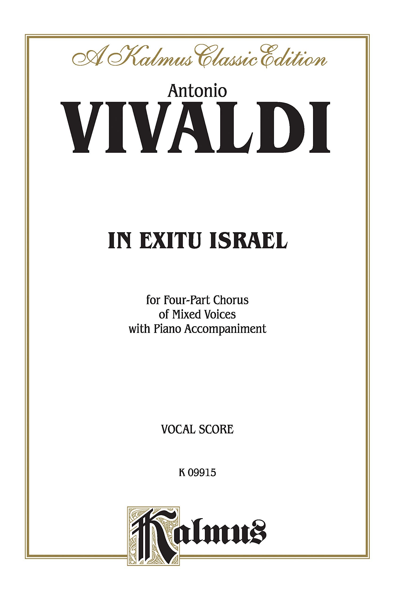 In Exitu Israel: SATB with SATB Soli (Italian, English Language Edition) (Kalmus Edition) (Italian Edition),Used