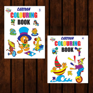 Cartoon Colouring Book For Kids (Set Of 2 Books) Gift To Children For Painting And Colouring | Copy Colour Book For Kids