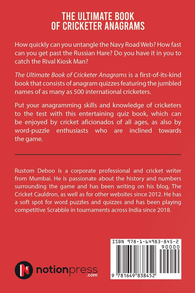 The Ultimate Book of Cricketer Anagrams: Unscramble the jumbled names of 500 international cricketers,Used