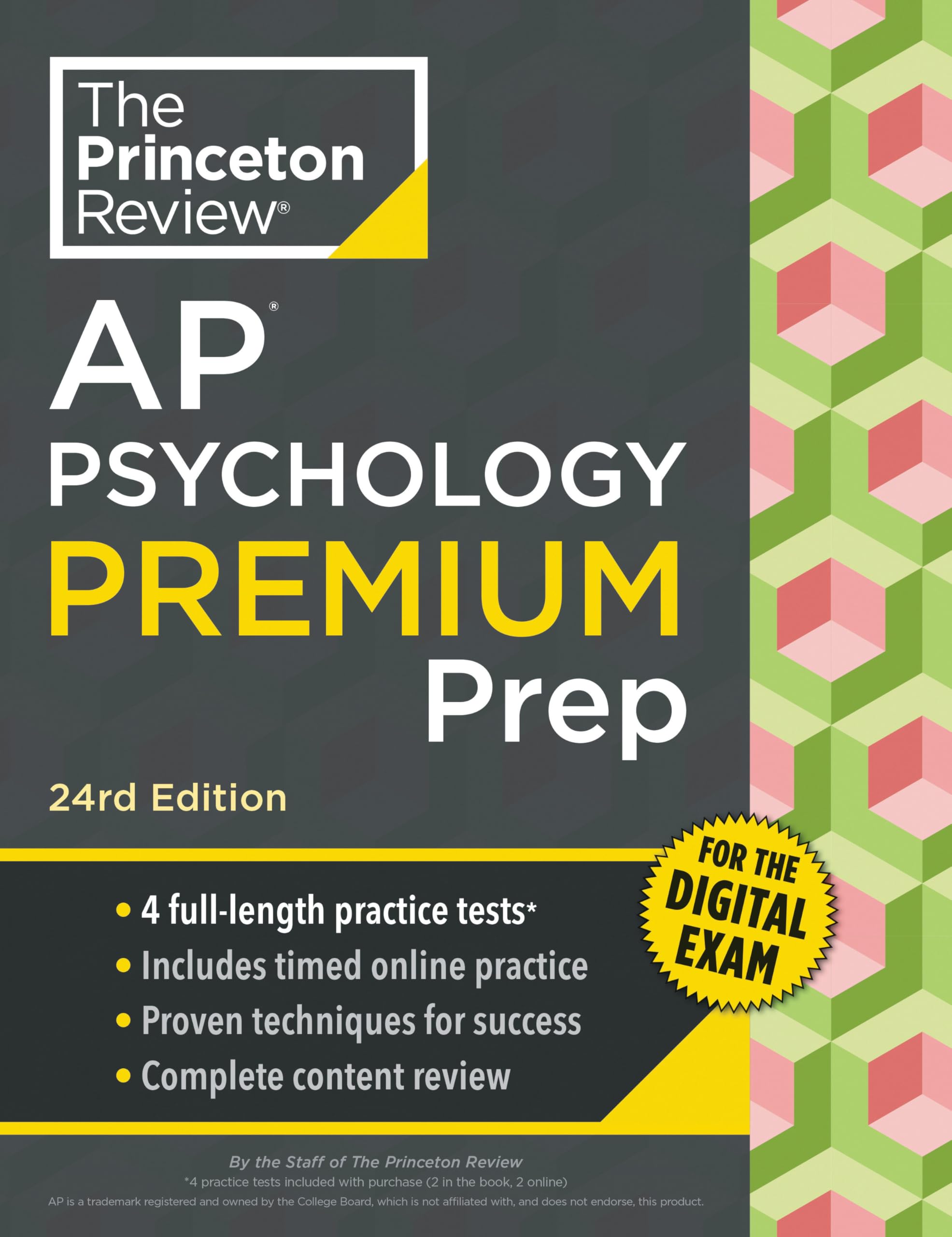 Princeton Review Ap Psychology Premium Prep, 24Th Edition: 5 Practice Tests + Digital Practice Online + Content Review (College
