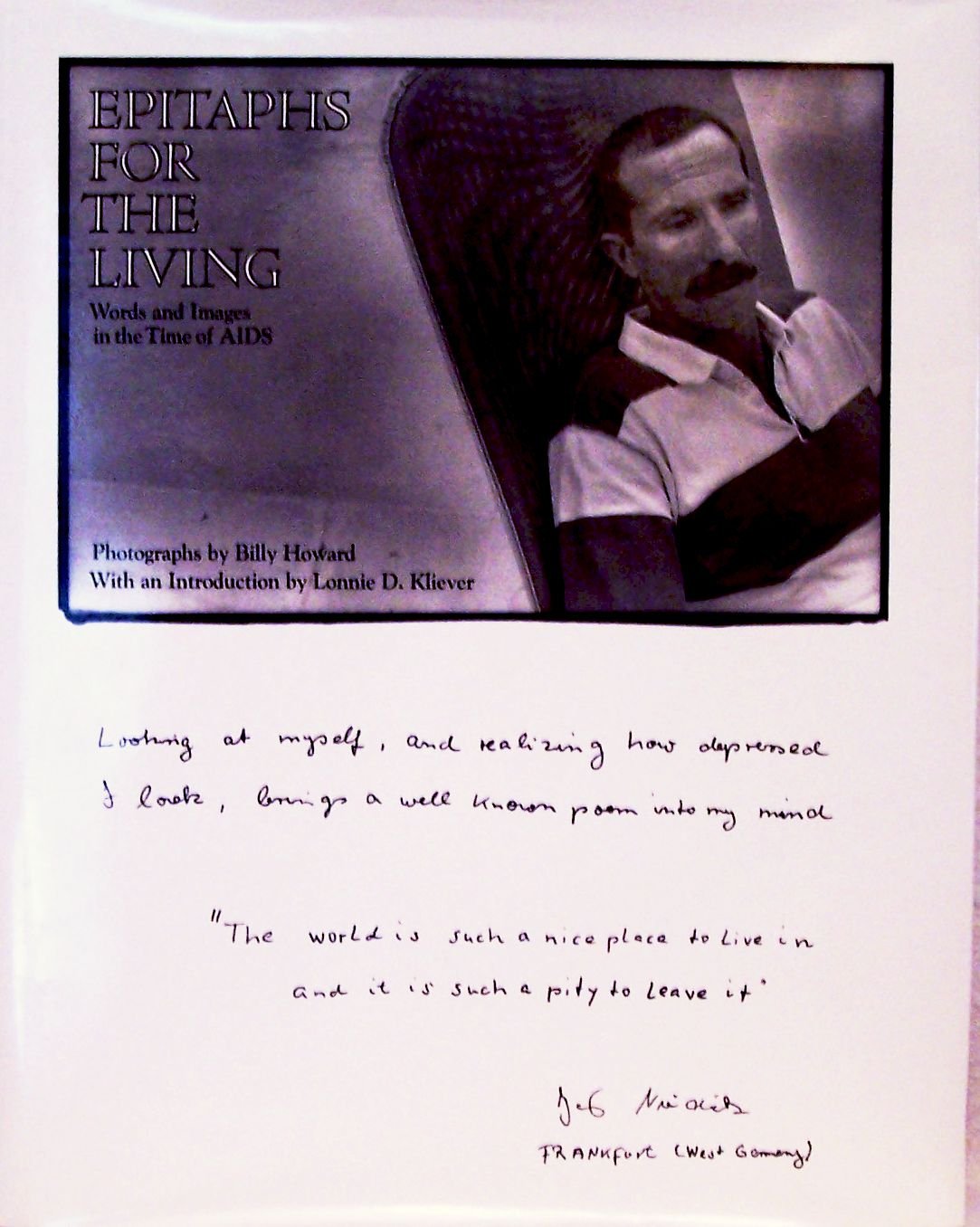 Epitaphs for the Living: Words And Images in the Time of AIDS,Used