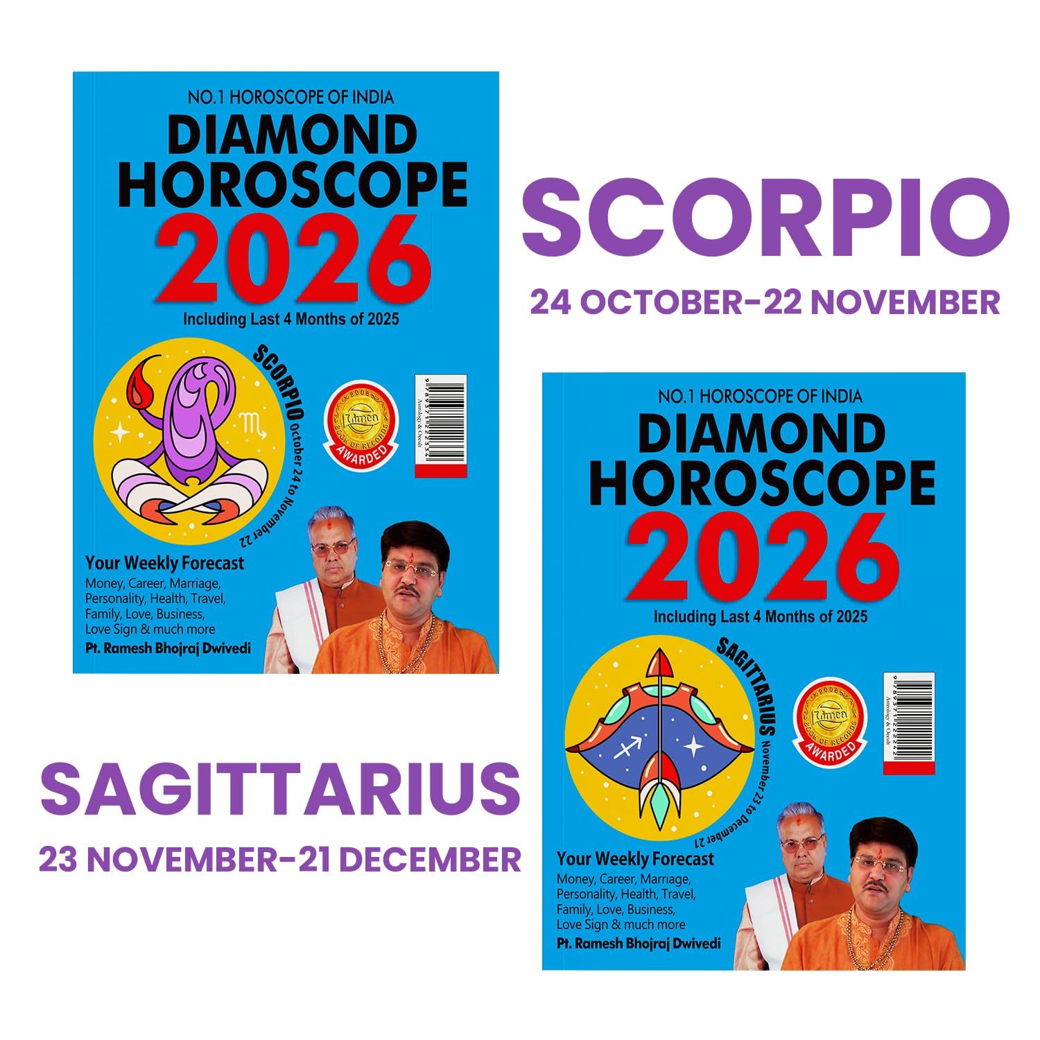 Horoscope 2026 : The Ultimate Zodiac Sun Sign Book For Sagittarius + Scorpio