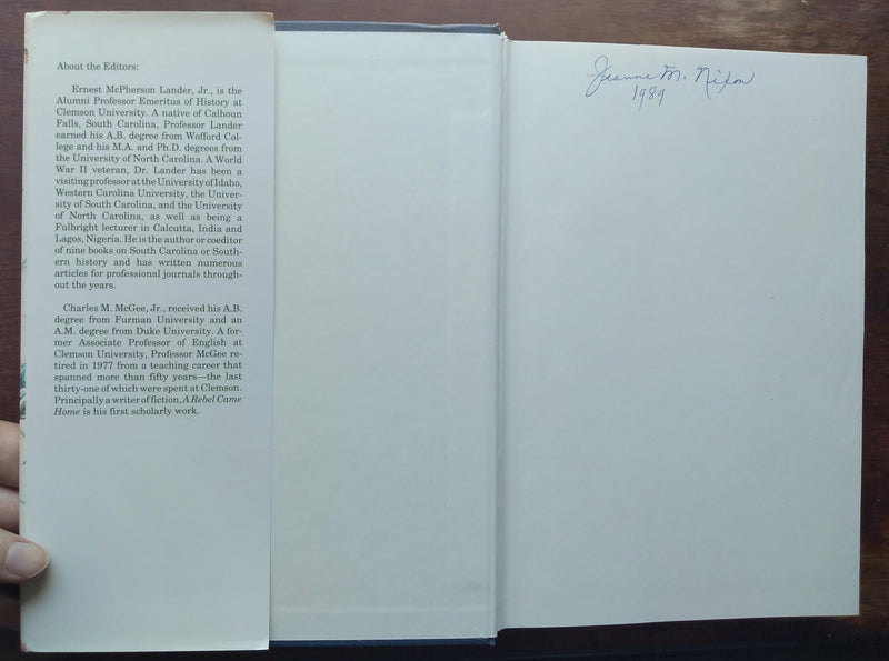 A Rebel Came Home: The Diary and Letters of Floride Clemson, 18631866,Used