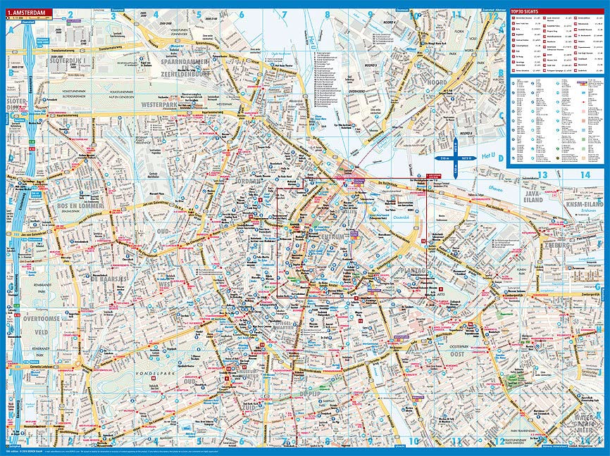 Laminated Amsterdam Map by Borch (English Edition),Used