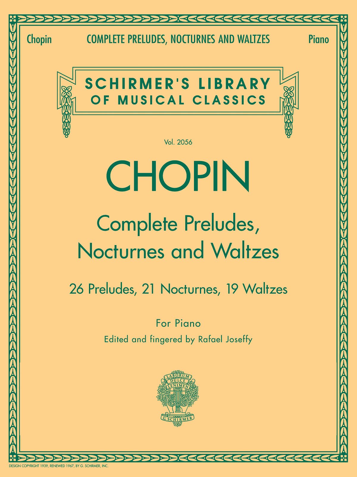 Complete Preludes, Nocturnes & Waltzes: Schirmer Library of Classics Volume 2056 (Schirmer's Library of Musical Classics),New