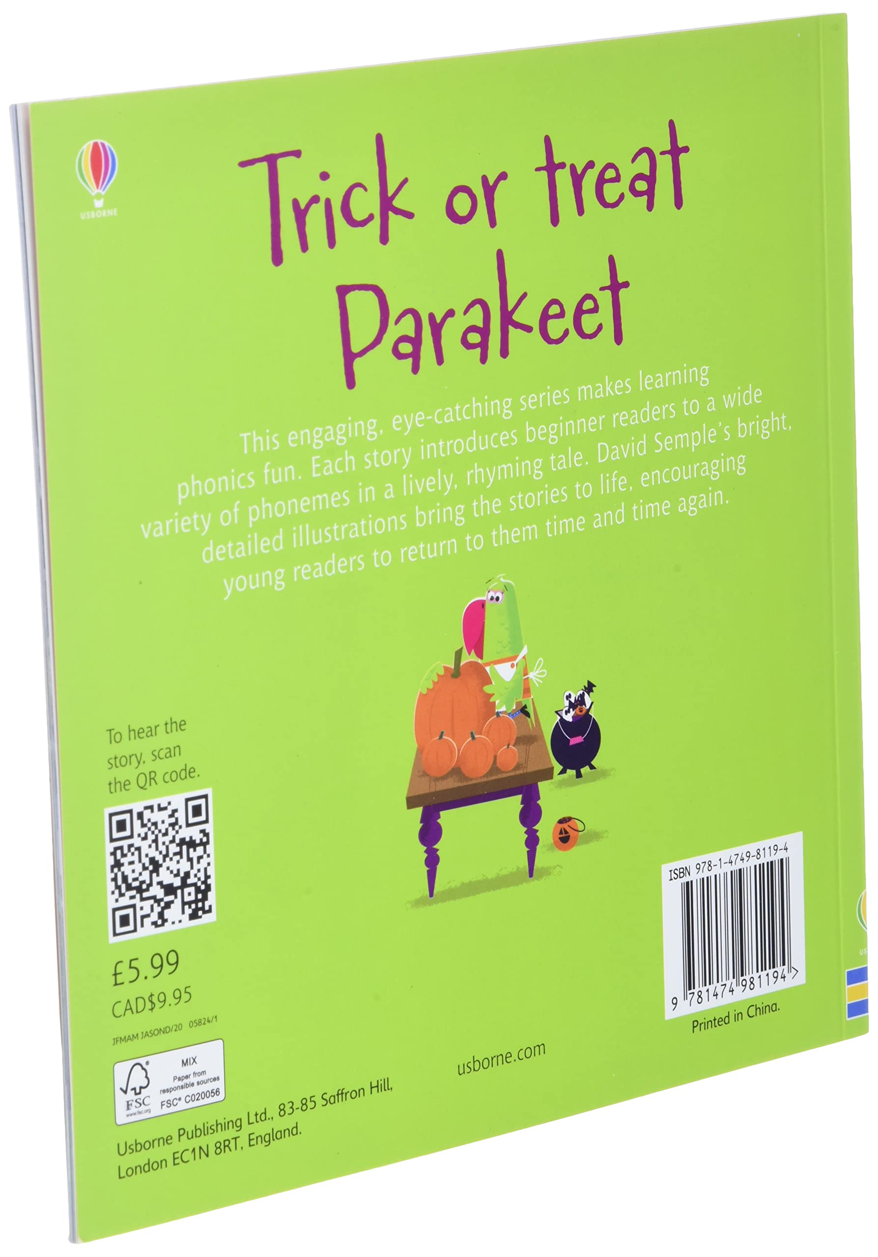 Trick or Treat, Parakeet? (Phonics Readers): 1,Used