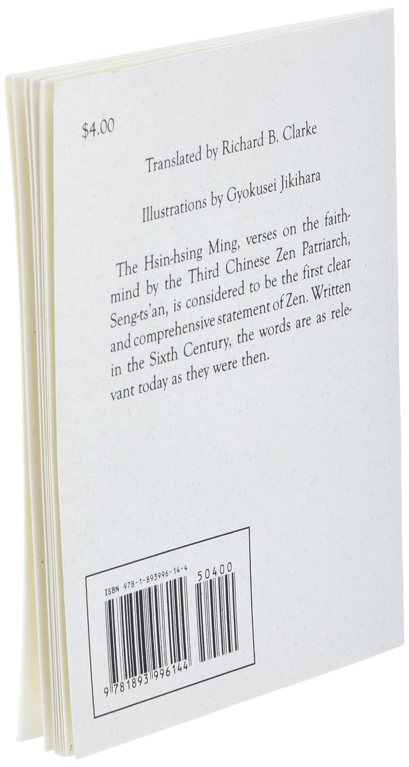 Hsinhsin Ming: Verses On The Faithmind,Used