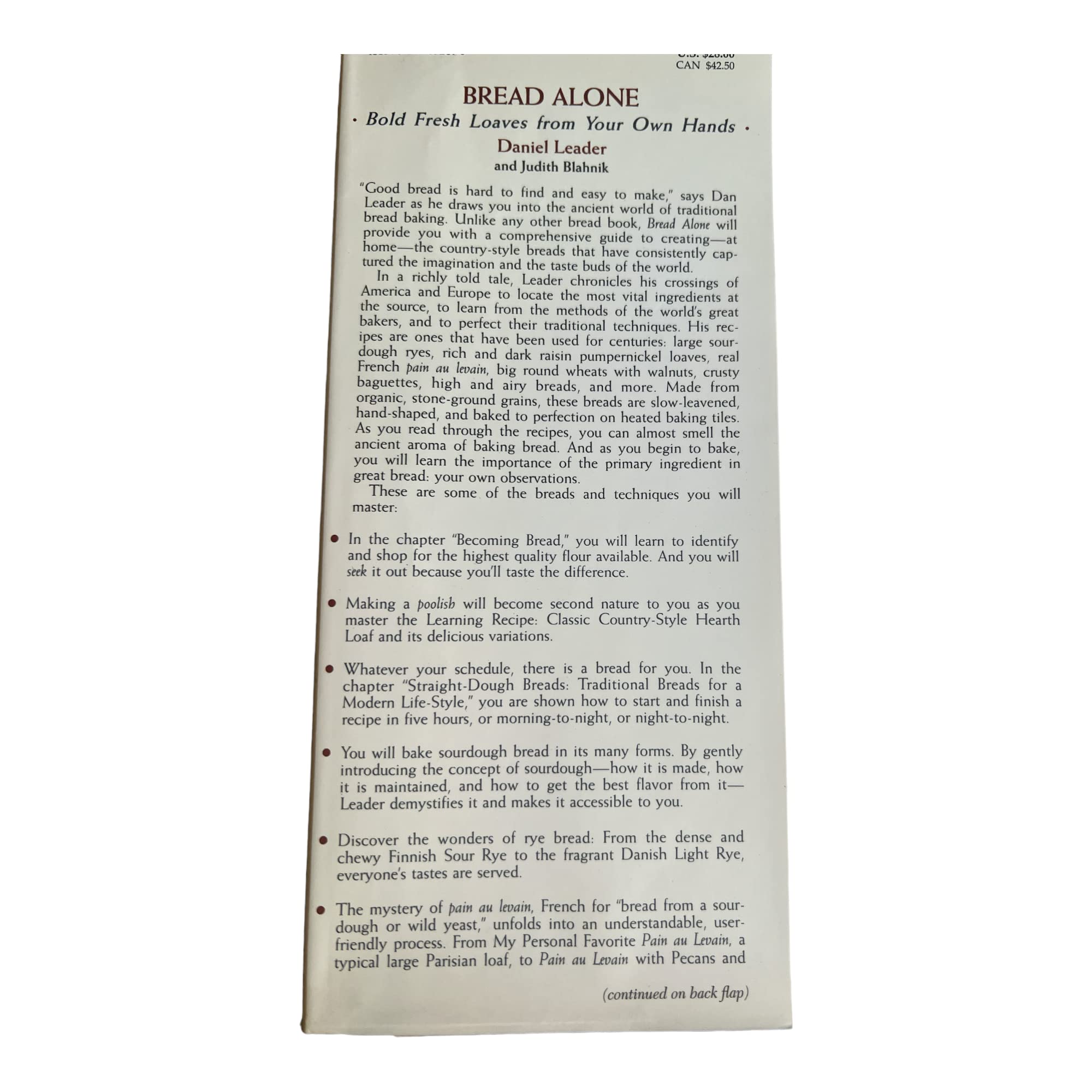 Bread Alone: Bold Fresh Loaves From Your Own Hands,Used