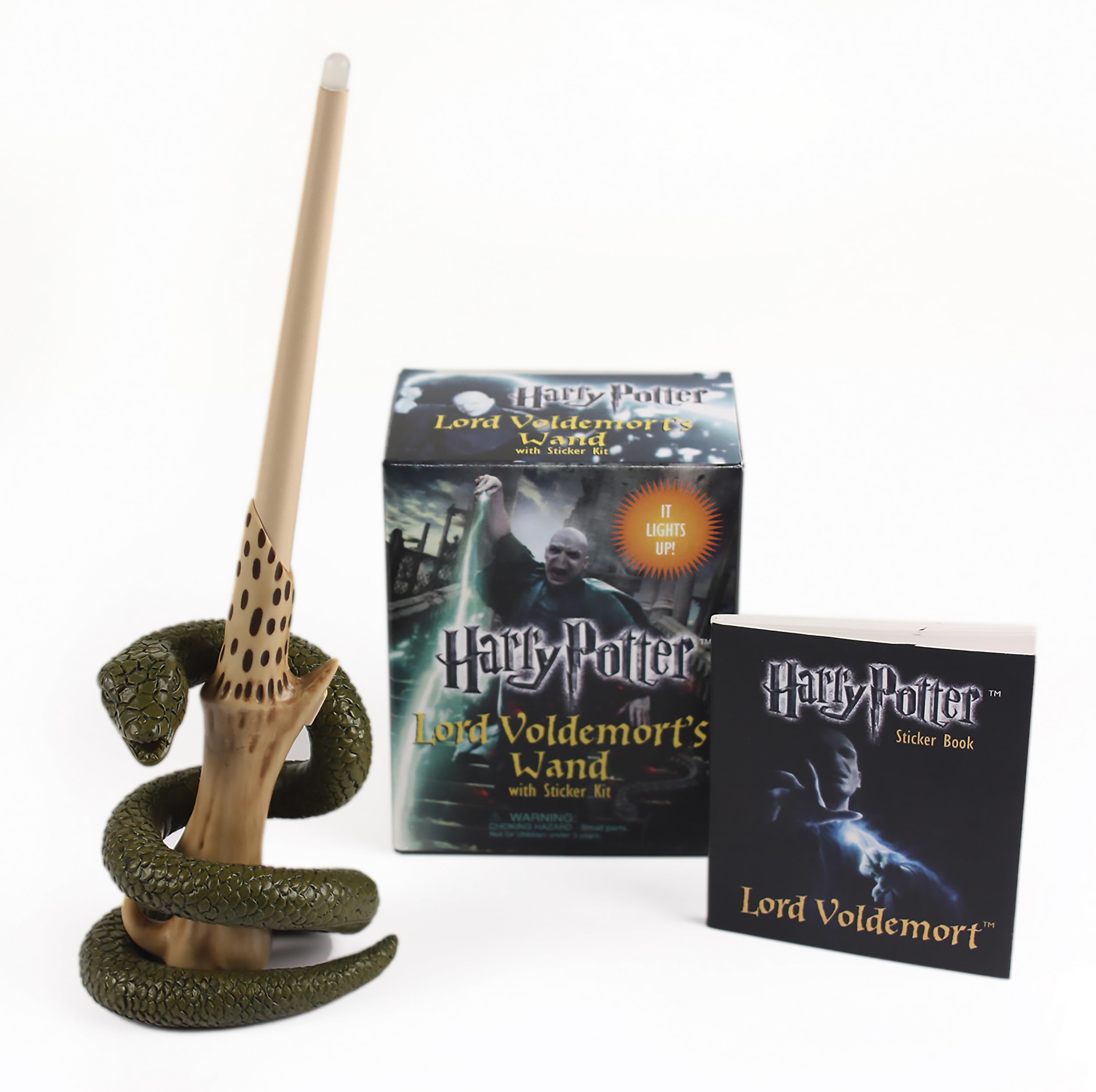 Harry Potter Voldemort'S Wand With Sticker Kit: Lights Up! (Rp Minis),New