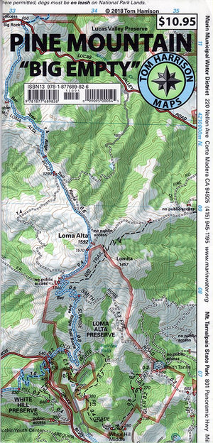 Pine Mountain Trail Map (Big Empty) (Tom Harrison Maps),Used
