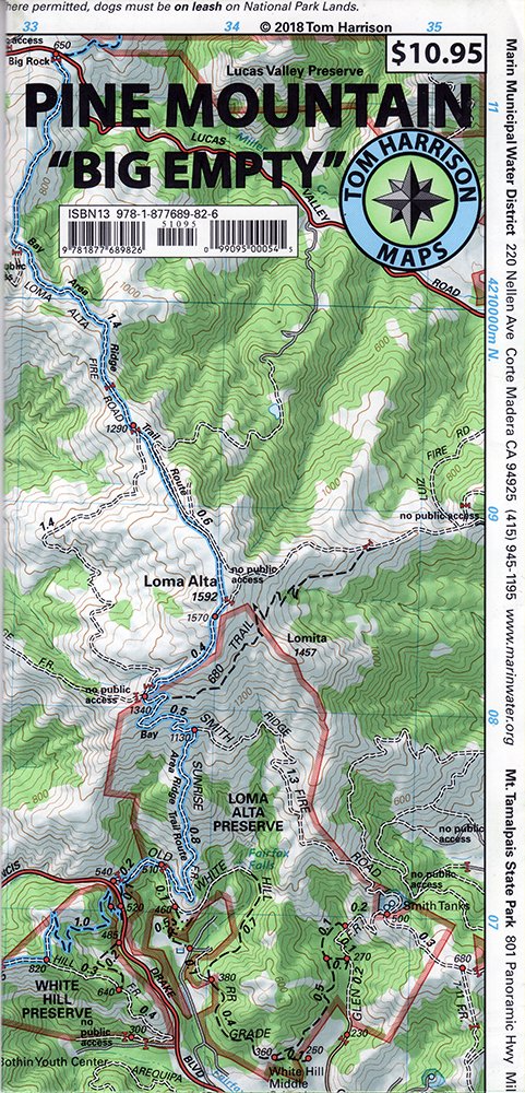 Pine Mountain Trail Map (Big Empty) (Tom Harrison Maps),Used