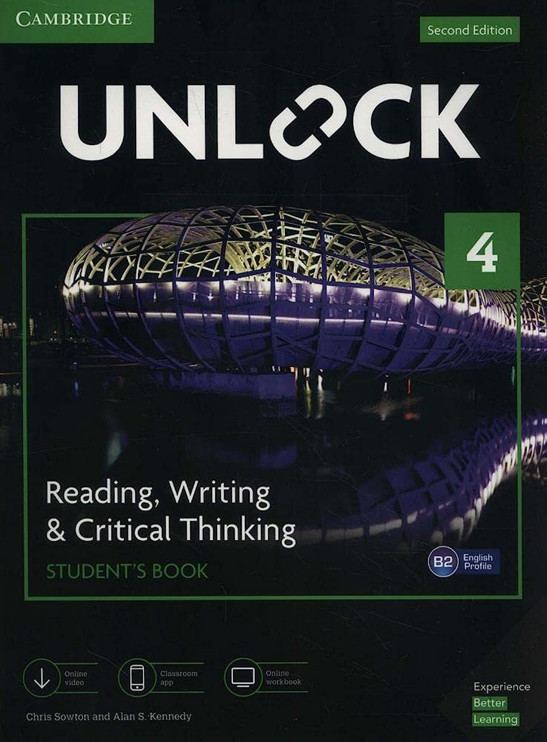 Unlock Level 4 Reading, Writing, & Critical Thinking Students Book, Mob App and Online Workbook w/ Downloadable Video,Used