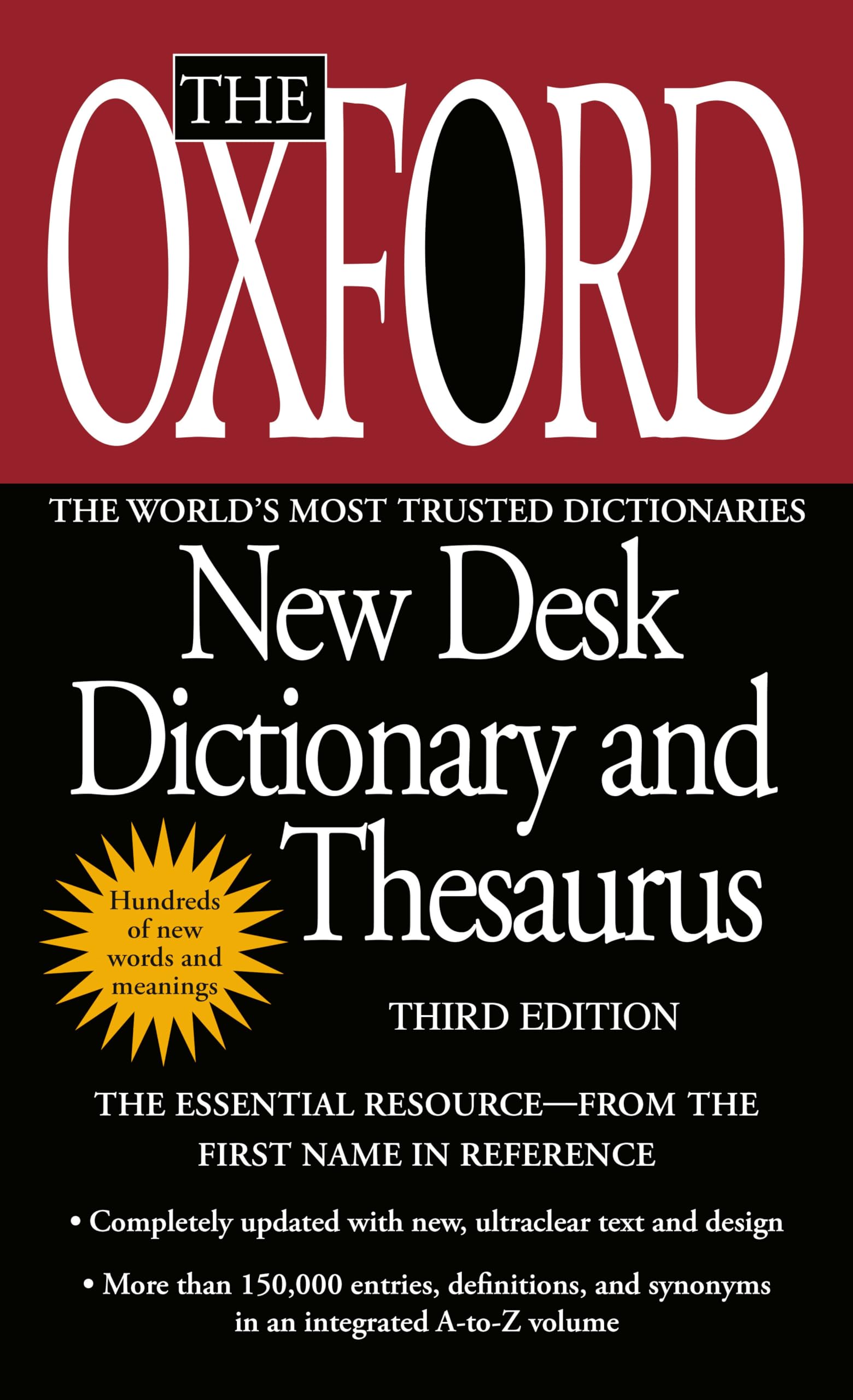 The Oxford New Desk Dictionary and Thesaurus: Third Edition,Used