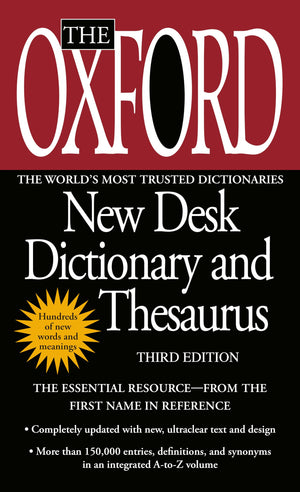 The Oxford New Desk Dictionary and Thesaurus: Third Edition,Used