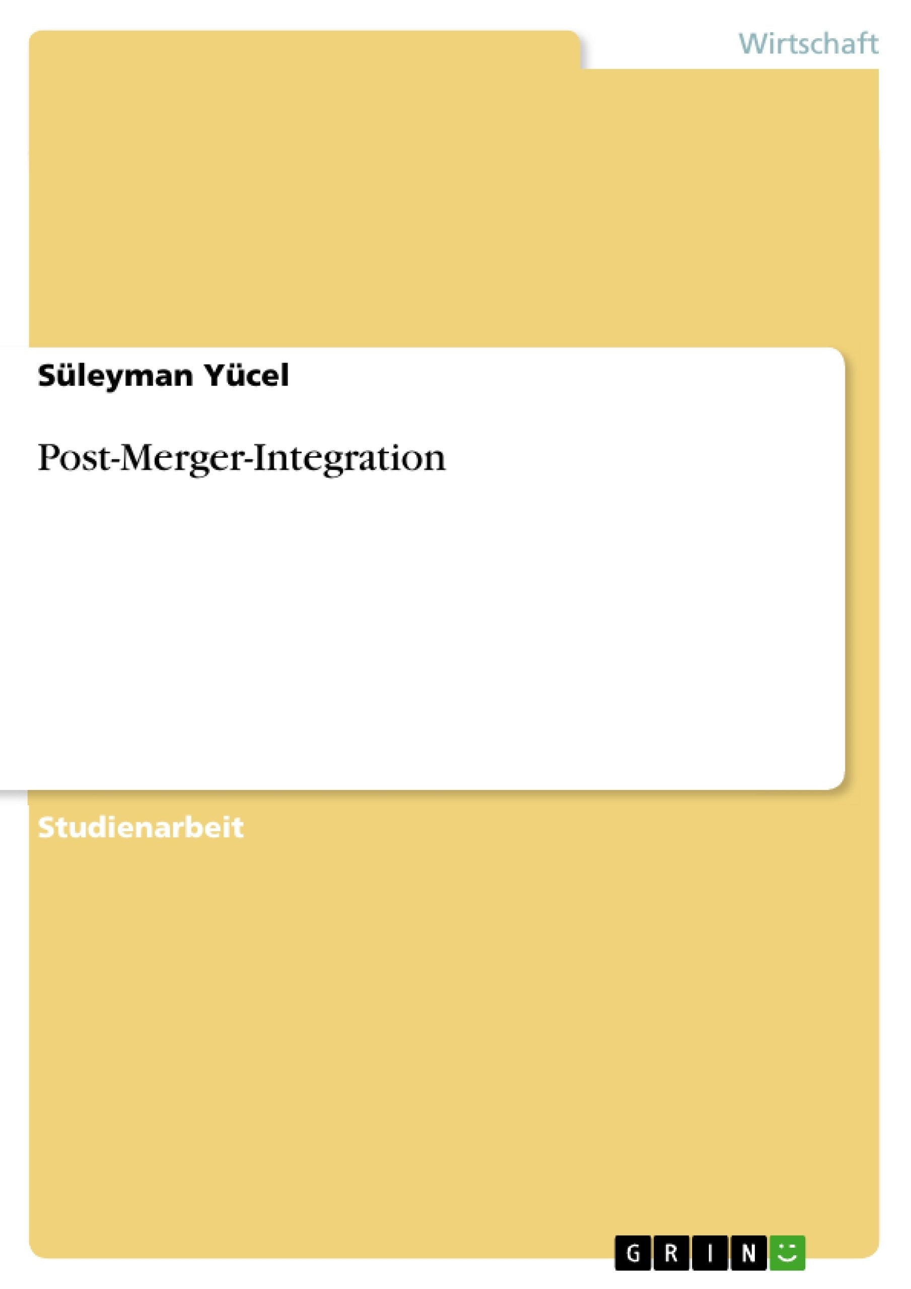 Postmergerintegration (German Edition),Used