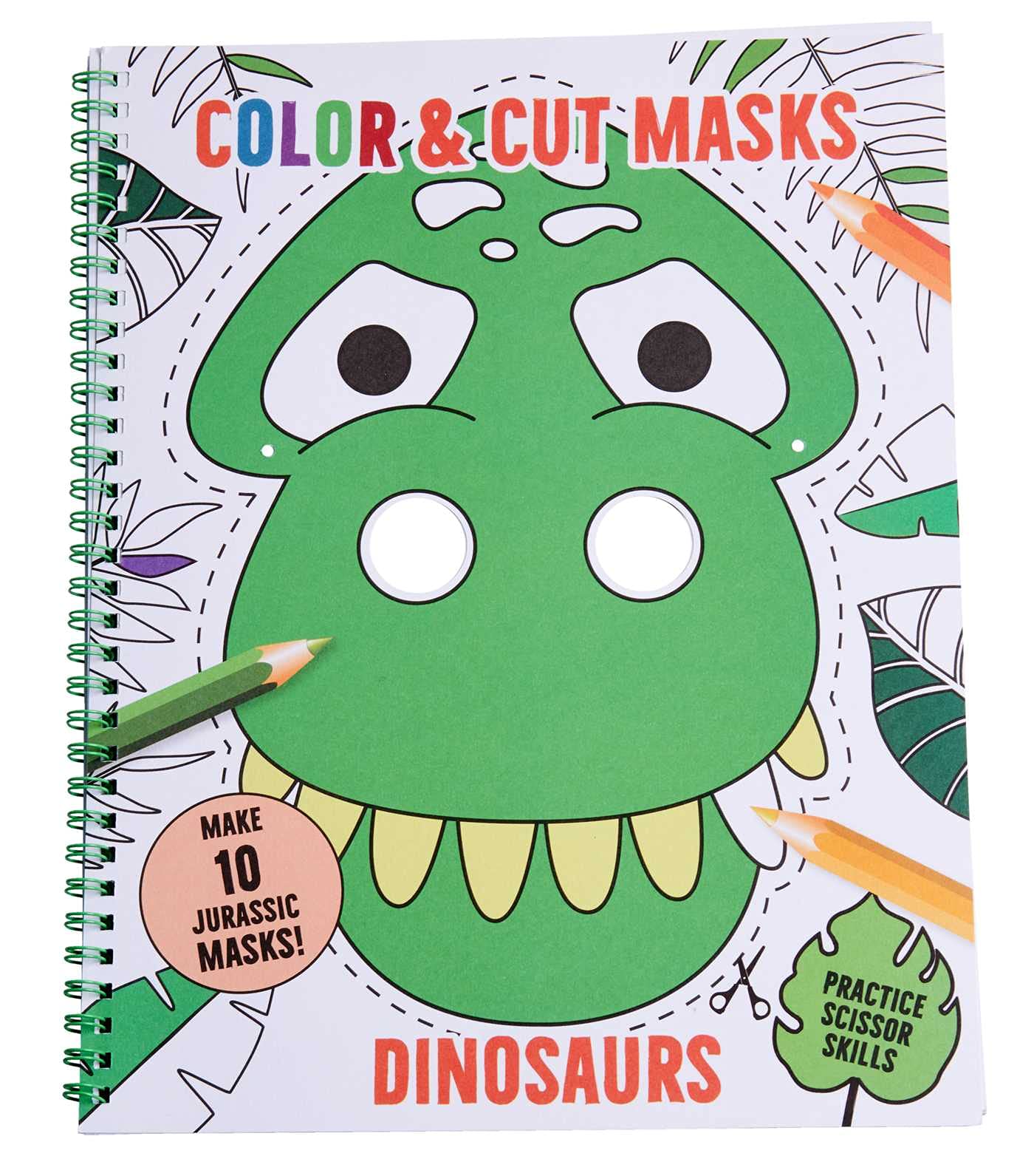 Color & Cut Masks: Dinosaurs: (Origami For Kids, Art books for kids 4  8, Boys and Girls Coloring, Creativity and Fine Motor Sk,Used