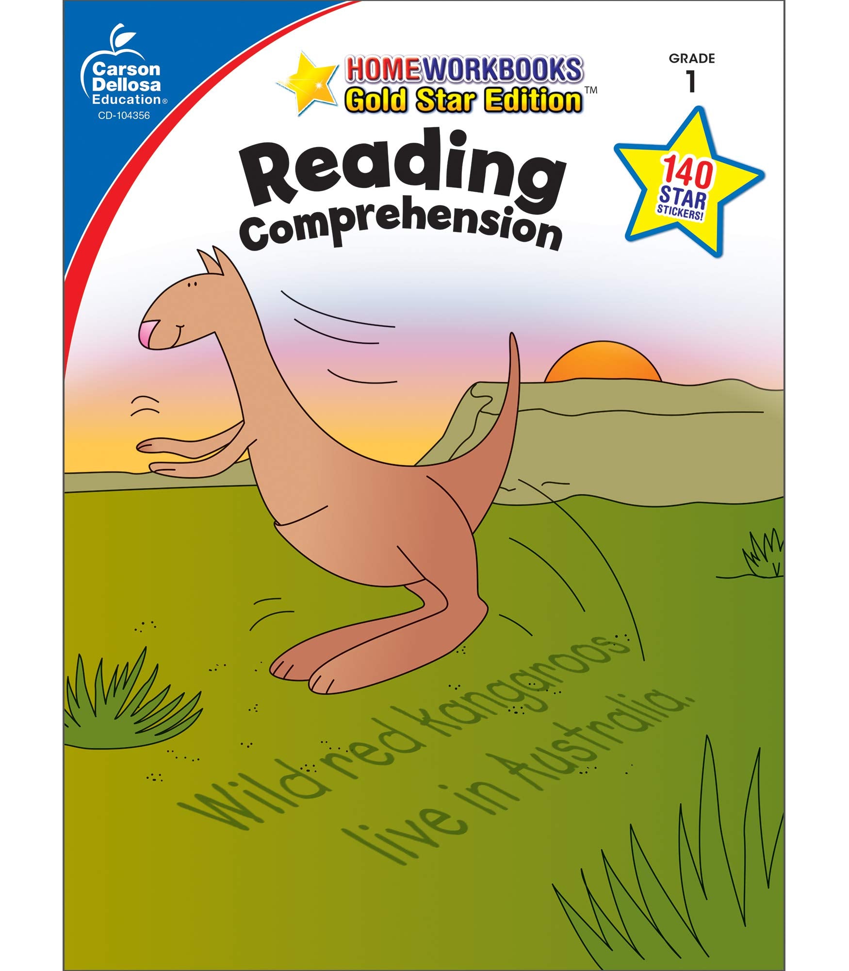 Carson Dellosa  Reading Comprehension Workbook  1st Grade, 60pgs (Home Workbooks),Used