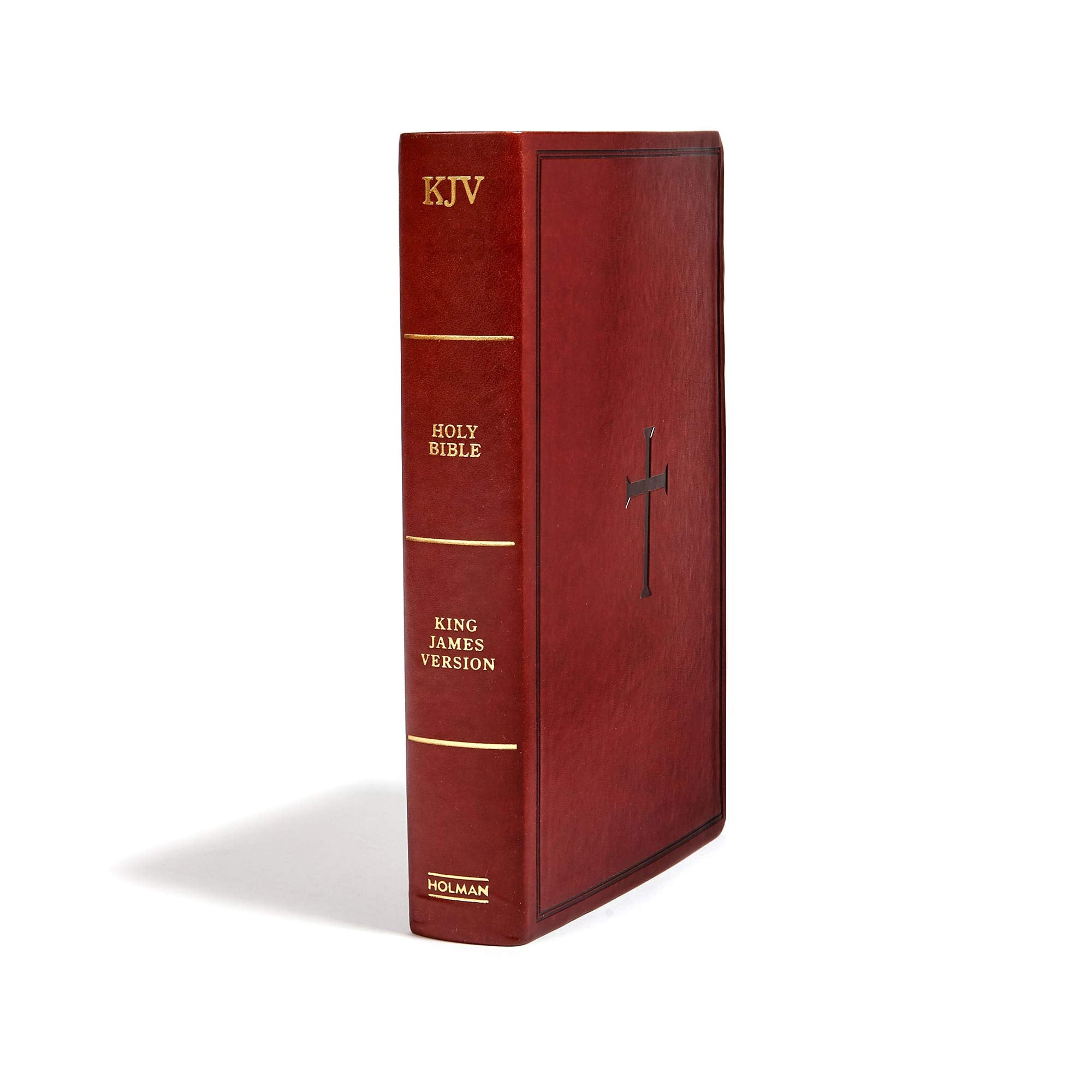 KJV Super Giant Print Reference Bible, Brown LeatherTouch, Red Letter, Pure Cambridge Text, Presentation Page, CrossReferences,,New