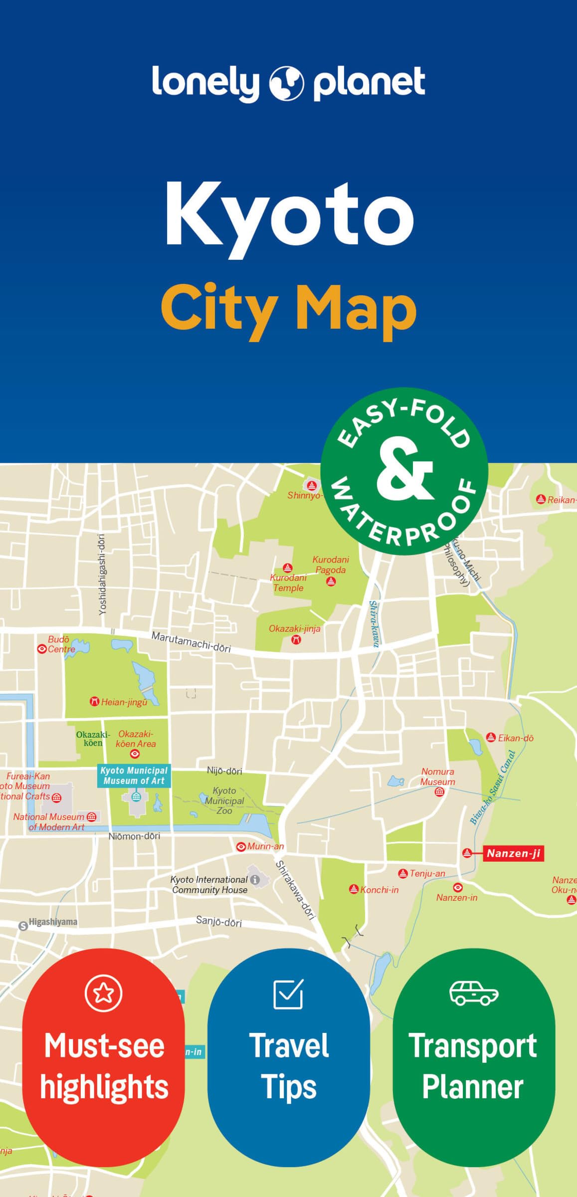 Lonely Planet Kyoto City Map,New