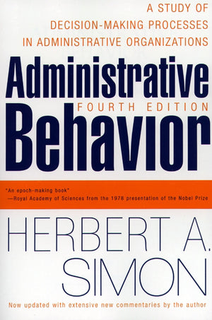 Administrative Behavior, 4Th Edition,Used