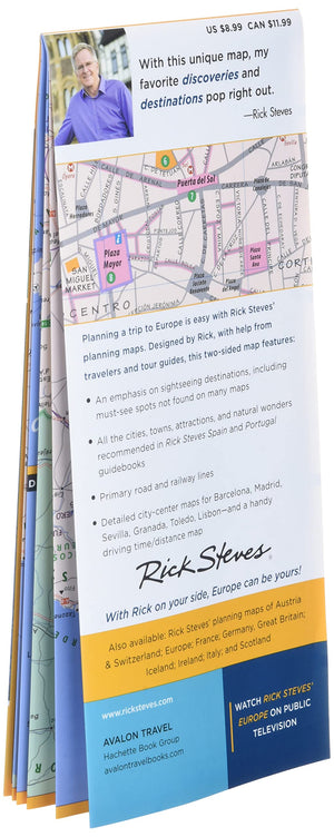 Rick Steves' Spain and Portugal Map: Including Barcelona, Madrid and Lisbon,Used