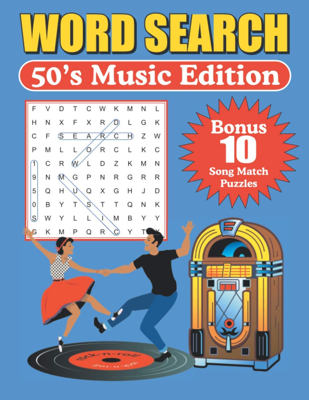 Word Search 50's Music Edition: Large Print Word Find Puzzles,Used