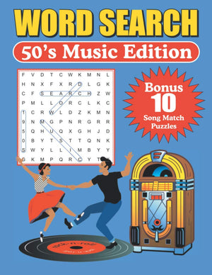 Word Search 50's Music Edition: Large Print Word Find Puzzles,Used
