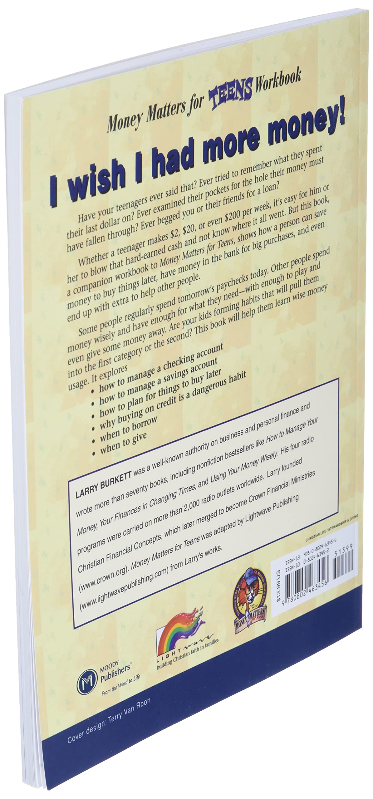 Money Matters Workbook for Teens (ages 1114),Used