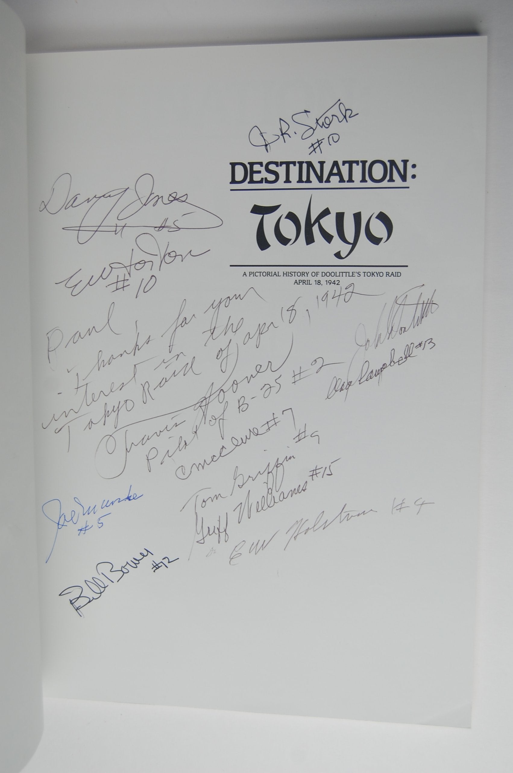 Destination Tokyo: A Pictorial History of Doolittle's Tokyo Raid, April 18, 1942,Used