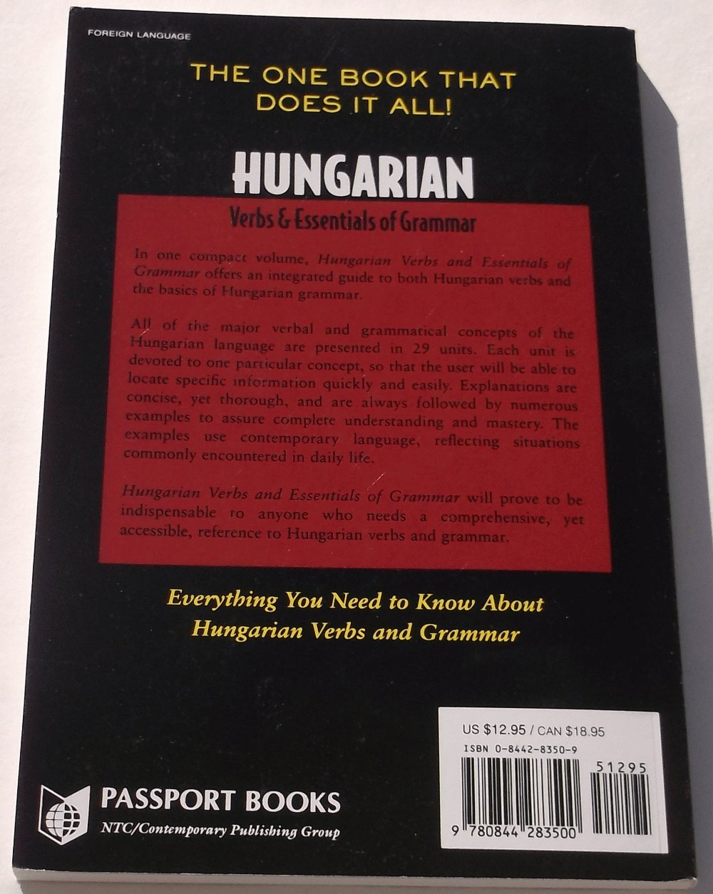 Hungarian Verbs And Essentials of Grammar,Used
