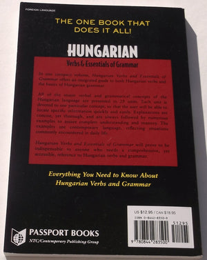 Hungarian Verbs And Essentials of Grammar,Used