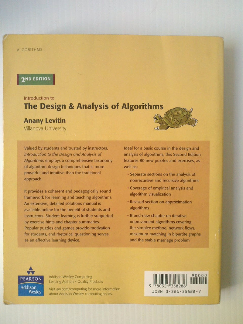 Introduction to the Design and Analysis of Algorithms (2nd Edition),New