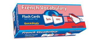 French Vocabulary Flash Cards  1000 cards: a QuickStudy Reference Tool