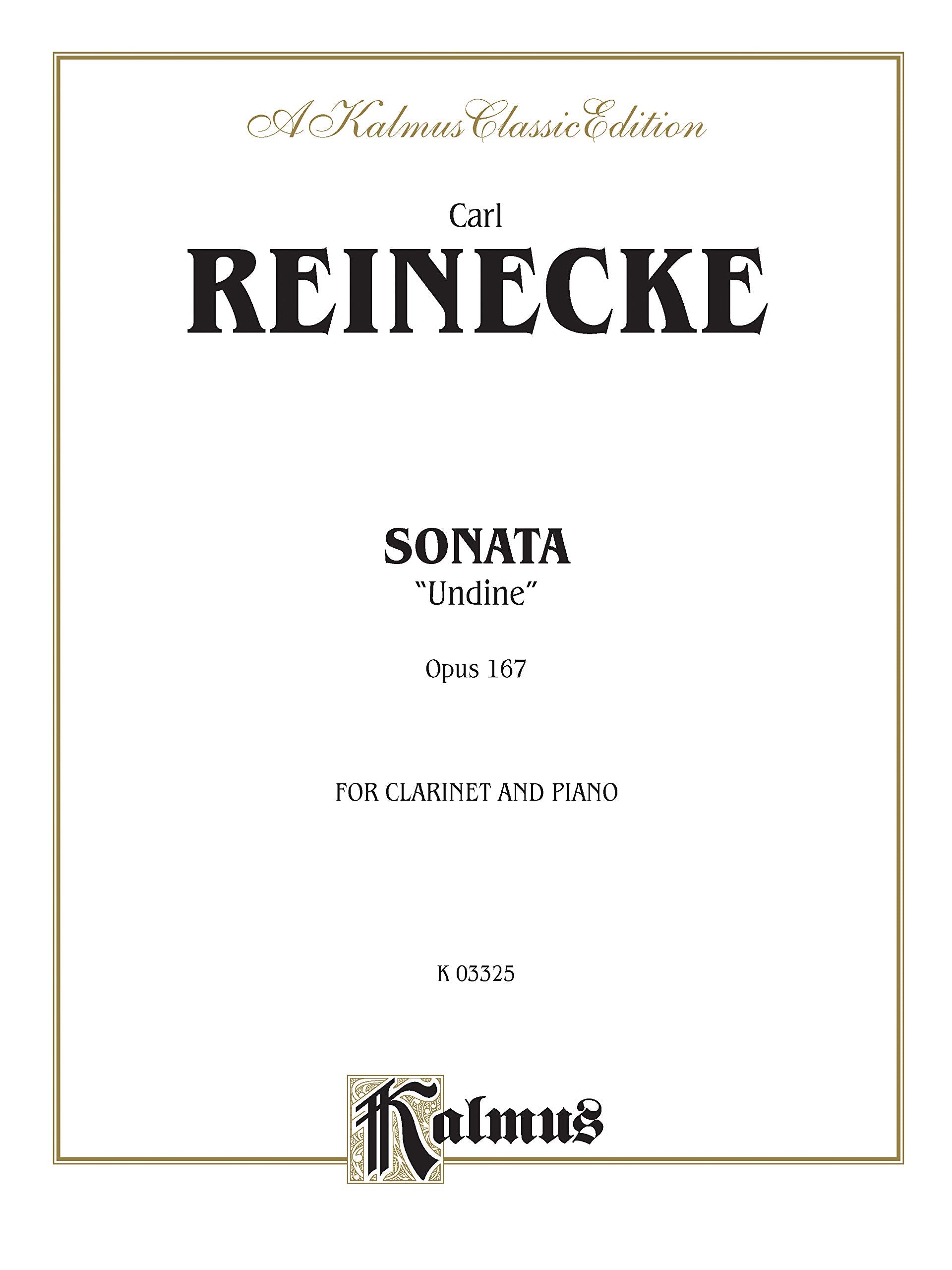 Sonata For Clarinet And Piano, Op. 167: Part(S) (Kalmus Edition)