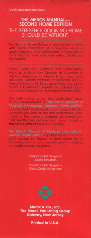 The Merck Manual Of Medical Information, Second Edition: The World'S Most Widely Used Medical Reference  Now In Everyday Langua,Used