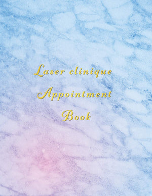 Laser Clinique Appointment Book: Classy blue and Pink client schedule organiser  With weekly and hourly time slots broken into 1,Used