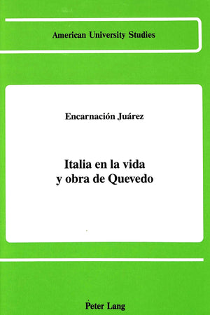 Italia en la vida y obra de Quevedo (American University Studies) (Spanish Edition),Used